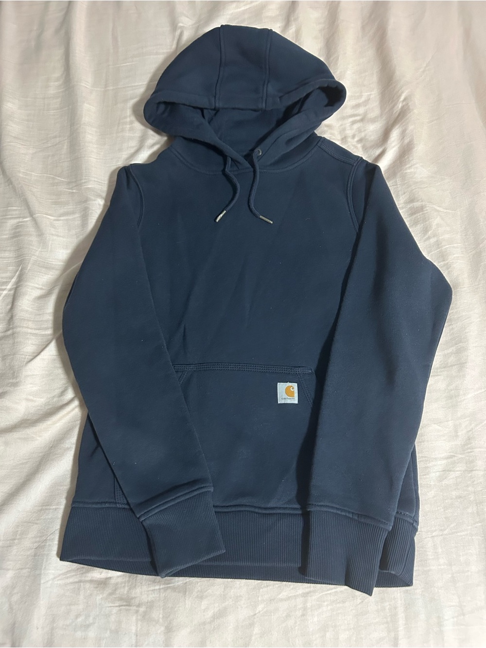 Carhartt Navy Blue Pullover Hooded Sweatshirt Size XS